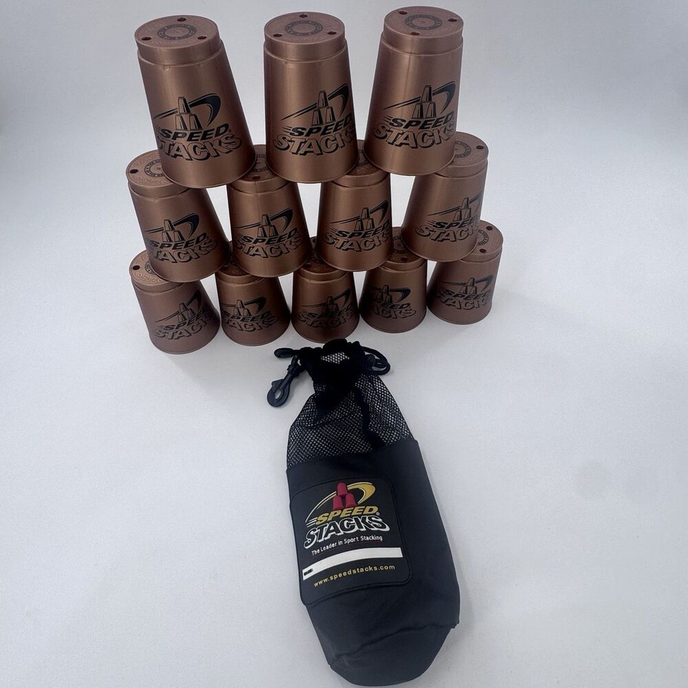 Speed Stacks 12 Official WSSA Sport Stacking Cups + Bag Gold
